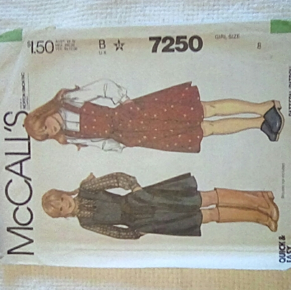 Vintage McCall's girl's sz 8 wrap jumper - Picture 1 of 7